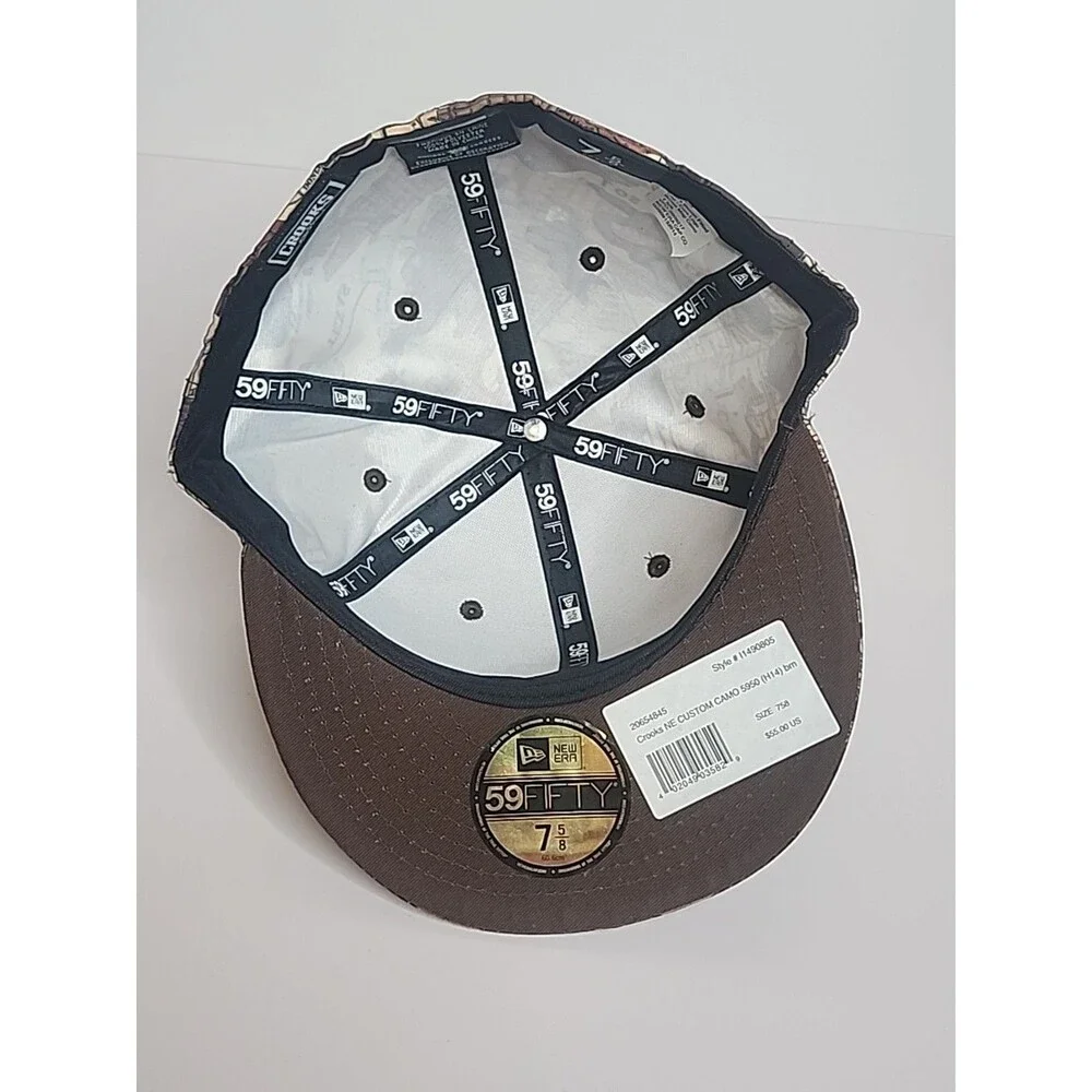 Crooks & Castles 59Fifty New Era Hat Fitted Cap Camouflage USA Brown Tans New